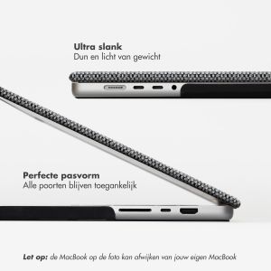 Selencia Geweven Cover MacBook Air 15 inch (2023) / Air 15 inch (2024) M3 chip - A2941 / A3114 - Grijs