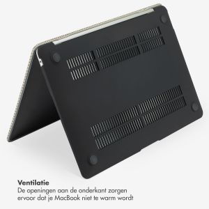 Selencia Geweven Cover MacBook Air 15 inch (2023) / Air 15 inch (2024) M3 chip - A2941 / A3114 - Taupe