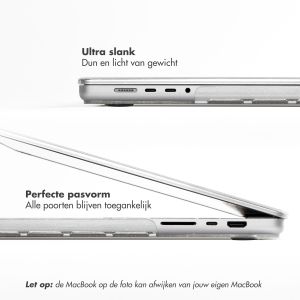 Selencia Glitter Cover MacBook Pro 16 inch (2021) / Pro 16 inch (2023) M3 chip - A2485 / A2780 / A2919 - Transparant