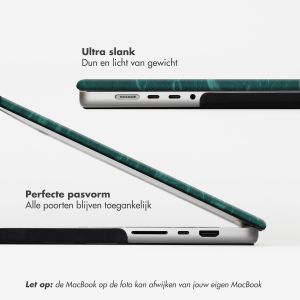 Selencia Fluwelen Cover MacBook Pro 16 inch (2021) / Pro 16 inch (2023) M3 chip - A2485 / A2780 / A2919 - Donkergroen