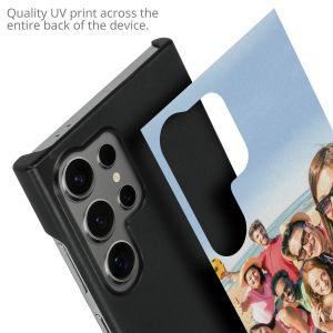 Ontwerp je eigen Samsung Galaxy S24 Ultra hardcase hoesje - Zwart