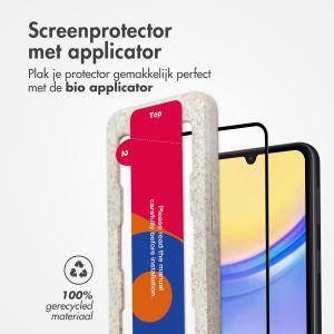 Accezz Triple Strong Full Cover Glas Screenprotector met applicator Samsung Galaxy A15 (5G/4G) - Transparant