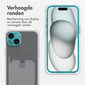 iMoshion Softcase Backcover met pashouder iPhone 15 Plus - Transparant