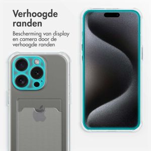 iMoshion Softcase Backcover met pashouder iPhone 15 Pro Max - Transparant