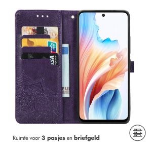 iMoshion Mandala Bookcase Oppo A79 - Paars