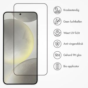 Accezz Gehard Glas Full Cover Screenprotector met applicator Samsung Galaxy S24