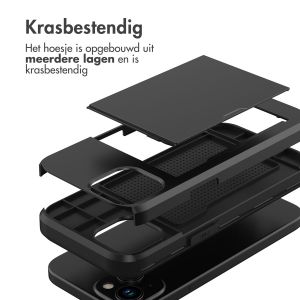 iMoshion Backcover met pasjeshouder iPhone 15 - Zwart
