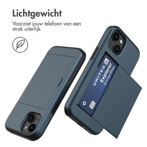 iMoshion Backcover met pasjeshouder iPhone 15 - Donkerblauw