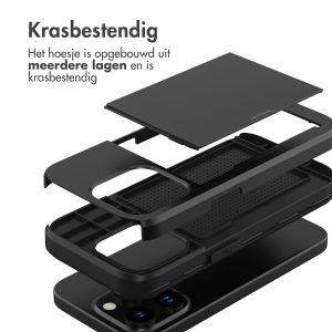 iMoshion Backcover met pasjeshouder iPhone 15 Pro - Zwart