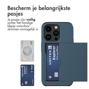 iMoshion Backcover met pasjeshouder iPhone 15 Pro - Donkerblauw