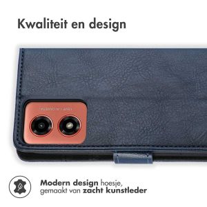 iMoshion Luxe Bookcase Motorola Moto G04 / G24 - Donkerblauw