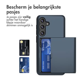 iMoshion Backcover met pasjeshouder Samsung Galaxy S24 - Donkerblauw