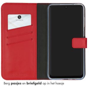Selencia Echt Lederen Bookcase Samsung Galaxy A55 - Rood