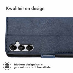 iMoshion Luxe Bookcase Samsung Galaxy A35 - Donkerblauw