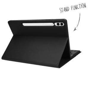 Accezz QWERTY Bluetooth Keyboard Bookcase Samsung Galaxy Tab S9 FE Plus 12.4 inch