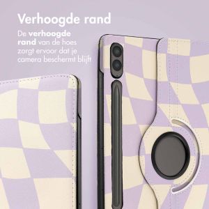 iMoshion 360° Draaibare Design Bookcase Samsung Galaxy Tab S9 FE Plus - Dancing Cubes