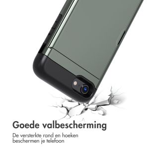 iMoshion Backcover met pasjeshouder iPhone SE (2022 / 2020) / 8 / 7 - Donkergroen