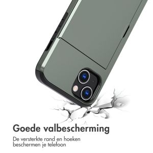 iMoshion Backcover met pasjeshouder iPhone 13 - Donkergroen