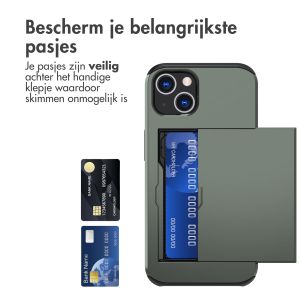 iMoshion Backcover met pasjeshouder iPhone 13 - Donkergroen