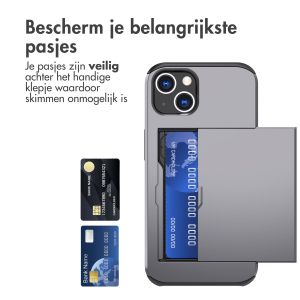 iMoshion Backcover met pasjeshouder iPhone 13 - Grijs
