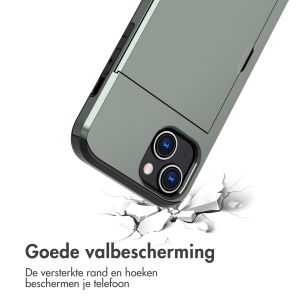 iMoshion Backcover met pasjeshouder iPhone 15 - Donkergroen