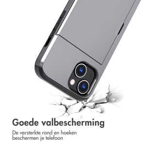 iMoshion Backcover met pasjeshouder iPhone 15 - Grijs