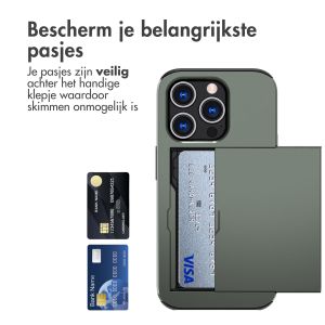 iMoshion Backcover met pasjeshouder iPhone 15 Pro - Donkergroen