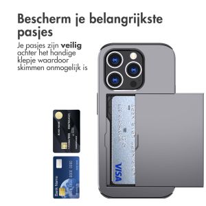 iMoshion Backcover met pasjeshouder iPhone 15 Pro - Grijs