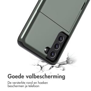 iMoshion Backcover met pasjeshouder Samsung Galaxy S21 FE - Donkergroen