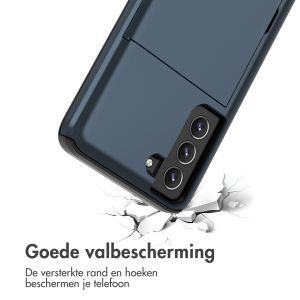 iMoshion Backcover met pasjeshouder Samsung Galaxy S21 FE - Donkerblauw