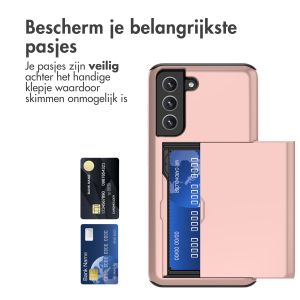 iMoshion Backcover met pasjeshouder Samsung Galaxy S21 FE - Rosé Goud