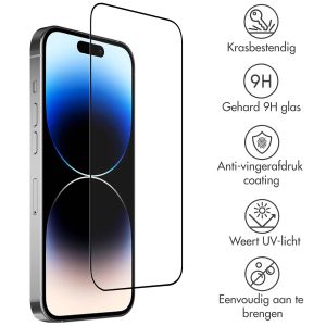 Accezz Gehard Glas Full Cover Screenprotector iPhone 15 Pro