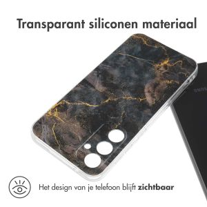 iMoshion Design hoesje Samsung Galaxy S23 FE - Black Marble