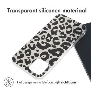iMoshion Design hoesje iPhone 12 (Pro) - Leopard Transparent
