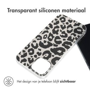 iMoshion Design hoesje iPhone 14 - Leopard Transparent