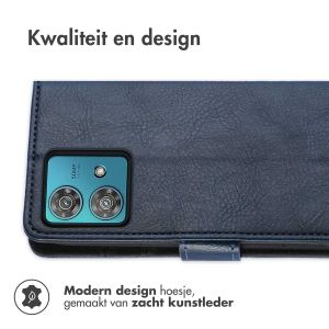 iMoshion Luxe Bookcase Motorola Moto G84 - Donkerblauw