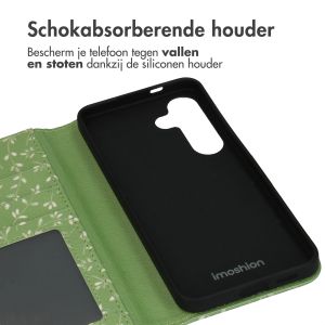 iMoshion Design Bookcase Samsung Galaxy S24 - Green Flowers