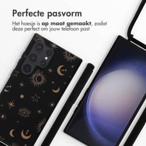 iMoshion Siliconen design hoesje met koord Samsung Galaxy S24 Ultra - Sky Black