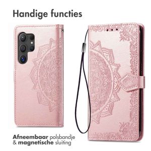 iMoshion Mandala Bookcase Samsung Galaxy S24 Ultra - Rosé Goud