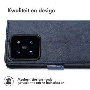 iMoshion Luxe Bookcase Xiaomi 14 - Donkerblauw