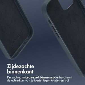 Accezz MagSafe Leather Backcover iPhone 12 (Pro) - Nightfall Blue