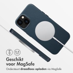 Accezz MagSafe Leather Backcover iPhone 13 - Nightfall Blue