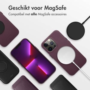 Accezz MagSafe Leather Backcover iPhone 13 Pro - Heath Purple