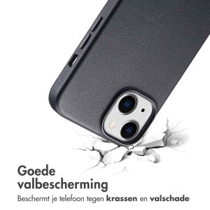 Accezz MagSafe Leather Backcover iPhone 14 - Onyx Black