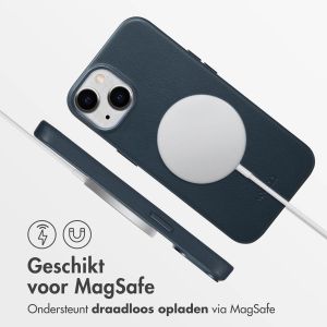 Accezz MagSafe Leather Backcover iPhone 14 - Nightfall Blue