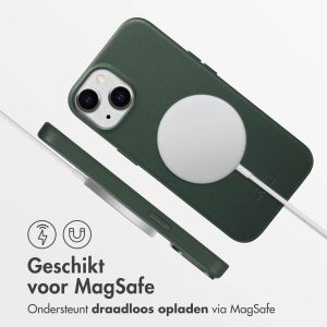 Accezz MagSafe Leather Backcover iPhone 14 - Cedar Green