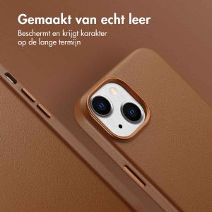 Accezz MagSafe Leather Backcover iPhone 14 - Sienna Brown