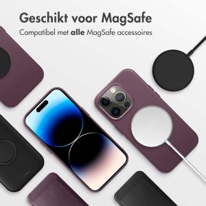 Accezz MagSafe Leather Backcover iPhone 14 Pro - Heath Purple