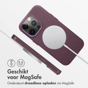 Accezz MagSafe Leather Backcover iPhone 14 Pro - Heath Purple