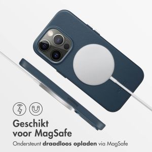 Accezz MagSafe Leather Backcover iPhone 14 Pro - Nightfall Blue